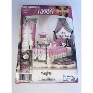 UNCUT FF That's so Raven Simplicity 4071 Teen Bedroom Curtains Pillow Dorm Decor